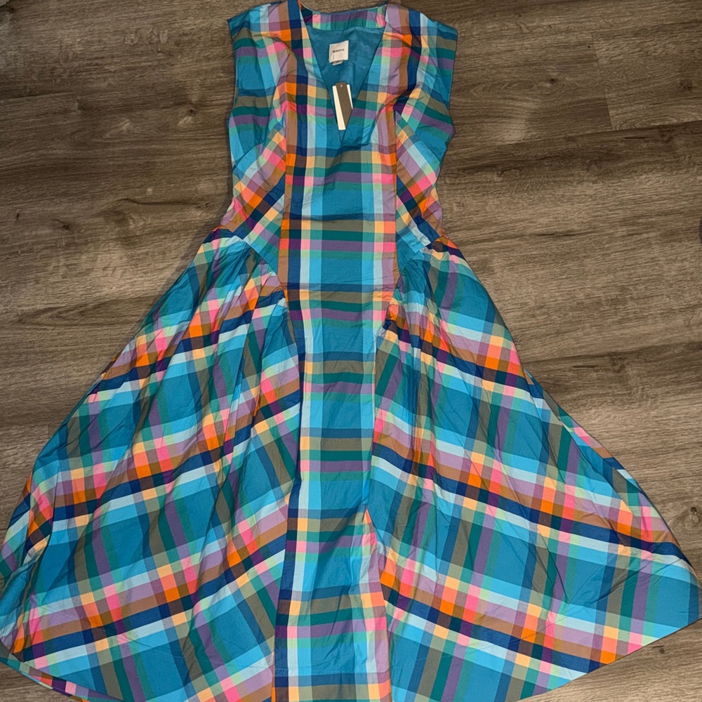 Maeve sleeveless V-neck Basque Waist Midi dress - Picture 5 of 11
